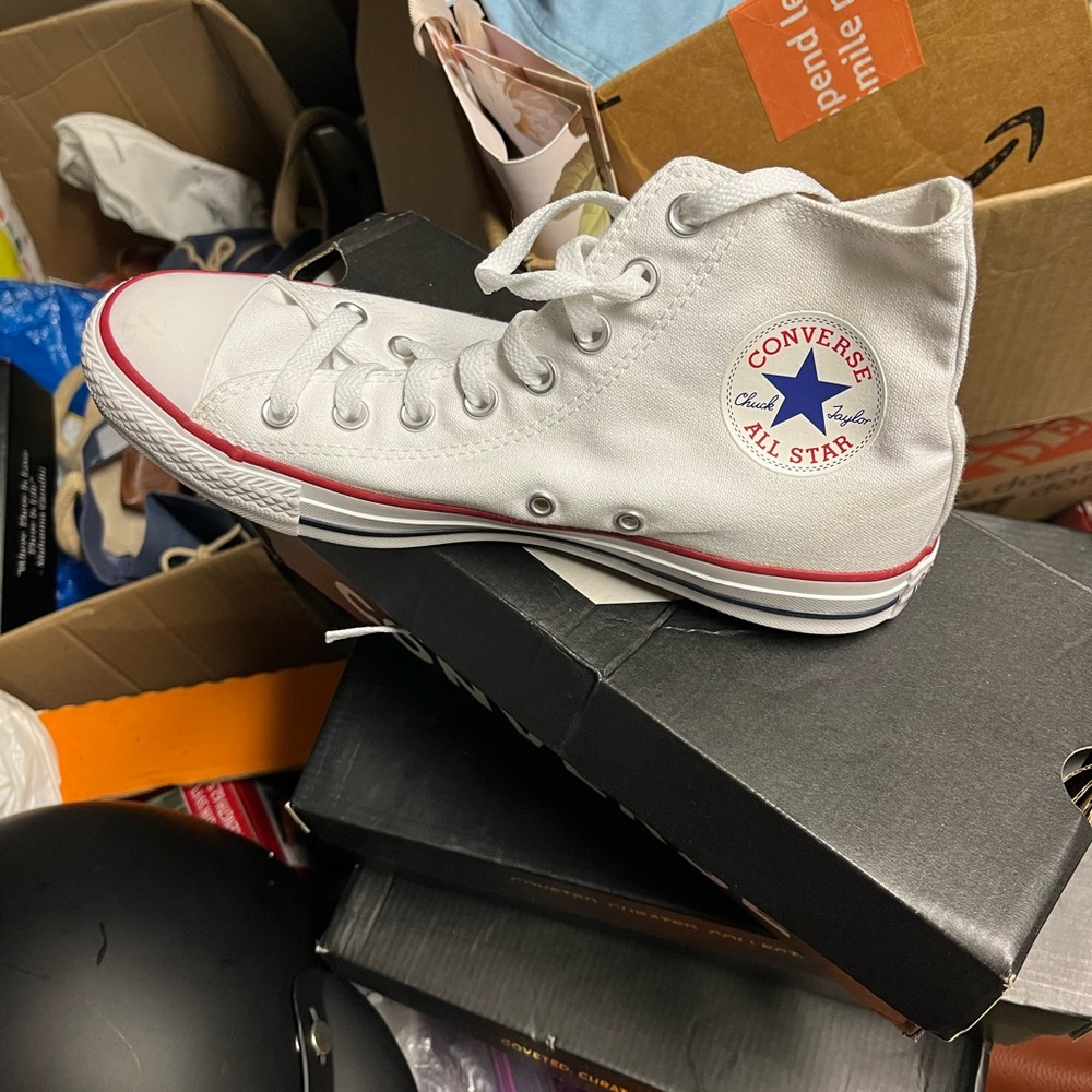 Brand New WHITE High Top Converse